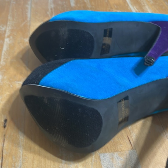 Qupid velvet stiletto platform high heels - Picture 5 of 7